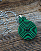 wisiory Zielono czarne spirale - naszyjnik sutasz 2