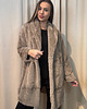 płaszcze damskie Futrzany płaszcz Beige 4