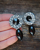 kolczyki soutache Czarno-białe kolczyki soutache 2