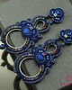 kolczyki soutache Bardzo długie granatowe kolczyki sutasz 6