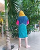 sukienki midi damskie Ponczo kąpielowe z bawełnianej frotte  MOROCCO 4