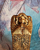 figurki i rzeźby Rzeźba z gipsu Anioł Jutrzenki złoty wys. 14,2 cm 1