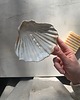 mydelniczki Ceramiczna Mydelniczka Handmade Muszelka Muszla Biało Beżowa 4