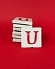 magnesy Ceramiczny magnes, czerwona literka U 1