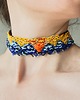 chokery Haftowany choker, choker z koralików, aksamitny choker 2