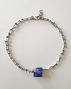 chokery Naszyjnik, choker RAW lapis lazuli, łańcuch 1
