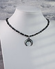 chokery Naszyjnik z czarnej masy perłowej z LUNULĄ 5