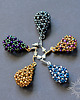 kolczyki swarovski Ażurowe krople z hematytu III, kolczyki Swarovski, beading 6