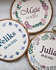 akcesoria na chrzest Haftowana metryczka boho kwiaty 2