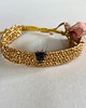 bransoletki na sznurku Tkana bransoletka handmade, z regulacją - złoto 3