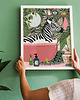grafiki i ilustracje Plakat Zebra w Tropikalnym Spa 4
