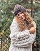 swetry damskie  Sweter warkoczowy na drutach 100% MERYNOS 1