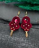 kolczyki soutache Kolczyki sutasz bordowe delikatne romantyczne małe lekkie Olivia 2