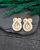 kolczyki soutache Kolczyki sutasz kremowe sztyfty małe codzienne Ella z kryształkami 2