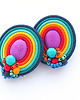 kolczyki soutache Tęczowe wiosenne kolczyki 2