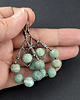 kolczyki wire wrapping Zielony opal - kolczyki lub klipsy 1
