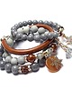 bransoletki z kamieni naturalnych Cognac and grey vol. 13 /13-12-21/ set 2
