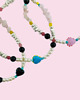 chokery Kamienie naturalne CHOKER ze szklanym serduszkiem - czarny 3