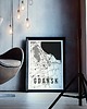 plakaty Plakat miasto POLSKA - GDAŃSK 2  obraz MAPA 1