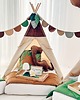 namioty i tipi dla dzieci Namiot brązowy do zabawy + mata - Teddy 3