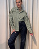 koszule damskie  Koszula Oversize Verde Strisce 2