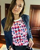 t-shirt damskie T- shirt Damski oversize -truskawki na ecru 3