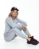 bluza bez kaptura damska BLUZA bawełniana z lampasem Magenta 3