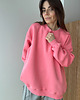 bluza bez kaptura damska Bluza Cheer long blossom pink 2