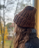 czapki damskie Zimowa czapka z wełny owczej i alpaki Lumi czekoladowy brąz 3