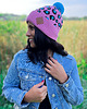 czapki damskie Czapka Print Panterka Pinky Blue 4