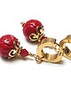 kolczyki z kamieniami Alloys Collection - Red koral 5