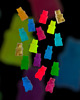 kolczyki z żywicy Misie z żywicy - kolczyki - wkrętki - sztyfty - NEON YELLOW. 1