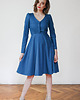 sukienki midi damskie Sukienka z wełny merino - morska 5