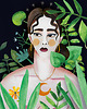 plakaty Plakat Dziewczyna w ogrodzie 30x40 cm 1