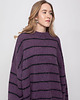 swetry damskie  Handmade Lazy Lines Sweater - Plum 1
