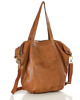 torby na ramię Torba damska skórzana shopper z kieszeniami - It bag brąz camel 3