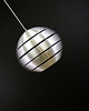 lampy wiszące Lampa wisząca srebrna, duński design, lata 60 1