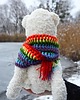 misie i maskotki Biały miś w tęczowym szaliku LGBT, przytulanka 6