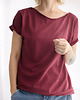 t-shirt damskie Zgaszony Bordo Oversize Bez Nadruku 2