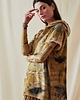 bluza z kapturem damska Bluza z kapturem oversize MYCONOS  eco-print 2