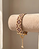 bransoletki ze szkła Różowa złota bransoletka z koralików Miyuki - ornamental 2