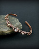 bransoletki wire wrapping Miedziana bransoleta mankietowa z cytrynem 2
