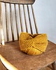 czapki damskie Żółta opaska merino twist 1
