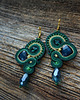 kolczyki soutache Isobelle - zielone kolczyki soutache 3