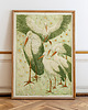 plakaty Plakat Vintage Obraz Grafika Green Birds 1