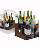 skrzynki, kufry i pudła Przenośny regał John Paddle na butelki z drewna sosnowego z uchwytami - Brown 6