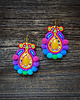 kolczyki soutache Etniczne  kolczyki soutache z pomponami 5