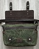 torby na ramię Torba ze skóry i bawełny woskowanej Vintage zielono-brązowa. 3