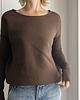bluza bez kaptura damska Gruby Wąski rękaw Brąz 1
