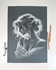 grafiki i ilustracje Rysunek suchą pastelą Ubrana w światło" 1